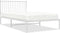 vidaXL - Bedframe - met - hoofdbord - metaal - wit - 107x203 - cm