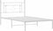 vidaXL - Bedframe - met - hoofdbord - metaal - wit - 107x203 - cm
