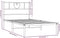 vidaXL - Bedframe - met - hoofdbord - metaal - wit - 107x203 - cm