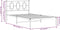 vidaXL - Bedframe - met - hoofdbord - metaal - wit - 107x203 - cm