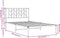 vidaXL - Bedframe - met - hoofdbord - metaal - wit - 107x203 - cm