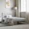 vidaXL - Bedframe - met - hoofdbord - metaal - wit - 107x203 - cm