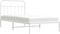 vidaXL - Bedframe - met - hoofdbord - metaal - wit - 107x203 - cm
