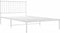 vidaXL - Bedframe - met - hoofdbord - metaal - wit - 107x203 - cm