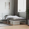 vidaXL - Bedframe - met - hoofdbord - metaal - wit - 107x203 - cm