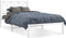 vidaXL - Bedframe - met - hoofdbord - metaal - wit - 107x203 - cm