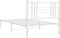 vidaXL - Bedframe - met - hoofdbord - metaal - wit - 107x203 - cm