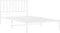 vidaXL - Bedframe - met - hoofdbord - metaal - wit - 107x203 - cm