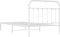 vidaXL - Bedframe - met - hoofdbord - metaal - wit - 107x203 - cm