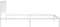 vidaXL - Bedframe - met - hoofdbord - metaal - wit - 107x203 - cm