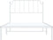 vidaXL - Bedframe - met - hoofdbord - metaal - wit - 107x203 - cm