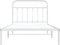 vidaXL - Bedframe - met - hoofdbord - metaal - wit - 107x203 - cm