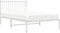 vidaXL - Bedframe - met - hoofdbord - metaal - wit - 107x203 - cm