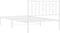 vidaXL - Bedframe - met - hoofdbord - metaal - wit - 107x203 - cm