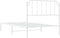 vidaXL - Bedframe - met - hoofdbord - metaal - wit - 107x203 - cm