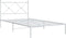vidaXL - Bedframe - met - hoofdbord - metaal - wit - 107x203 - cm