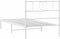 vidaXL - Bedframe - met - hoofdbord - metaal - wit - 107x203 - cm