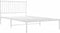 vidaXL - Bedframe - met - hoofdbord - metaal - wit - 107x203 - cm