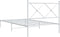 vidaXL - Bedframe - met - hoofdbord - metaal - wit - 107x203 - cm