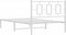 vidaXL - Bedframe - met - hoofdbord - metaal - wit - 107x203 - cm