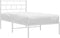 vidaXL - Bedframe - met - hoofdbord - metaal - wit - 107x203 - cm