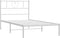 vidaXL - Bedframe - met - hoofdbord - metaal - wit - 107x203 - cm