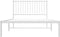 vidaXL - Bedframe - met - hoofdbord - metaal - wit - 107x203 - cm