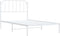 vidaXL - Bedframe - met - hoofdbord - metaal - wit - 107x203 - cm