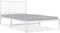 vidaXL - Bedframe - met - hoofdbord - metaal - wit - 107x203 - cm