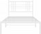 vidaXL - Bedframe - met - hoofdbord - metaal - wit - 107x203 - cm