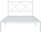 vidaXL - Bedframe - met - hoofdbord - metaal - wit - 107x203 - cm