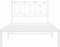 vidaXL - Bedframe - met - hoofdbord - metaal - wit - 107x203 - cm