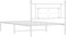 vidaXL - Bedframe - met - hoofdbord - metaal - wit - 107x203 - cm