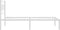 vidaXL - Bedframe - met - hoofdbord - metaal - wit - 107x203 - cm