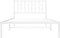 vidaXL - Bedframe - met - hoofdbord - metaal - wit - 107x203 - cm