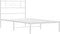 vidaXL - Bedframe - met - hoofdbord - metaal - wit - 107x203 - cm