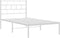 vidaXL - Bedframe - met - hoofdbord - metaal - wit - 107x203 - cm