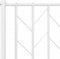 vidaXL - Bedframe - met - hoofdbord - metaal - wit - 107x203 - cm