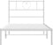 vidaXL - Bedframe - met - hoofdbord - metaal - wit - 107x203 - cm