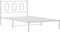 vidaXL - Bedframe - met - hoofdbord - metaal - wit - 107x203 - cm