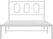 vidaXL - Bedframe - met - hoofdbord - metaal - wit - 107x203 - cm
