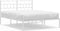 vidaXL - Bedframe - met - hoofdbord - metaal - wit - 120x190 - cm