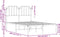 vidaXL - Bedframe - met - hoofdbord - metaal - wit - 120x190 - cm