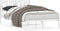 vidaXL - Bedframe - met - hoofdbord - metaal - wit - 120x190 - cm
