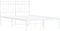 vidaXL - Bedframe - met - hoofdbord - metaal - wit - 120x190 - cm