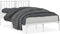 vidaXL - Bedframe - met - hoofdbord - metaal - wit - 120x190 - cm