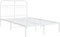 vidaXL - Bedframe - met - hoofdbord - metaal - wit - 120x190 - cm