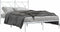 vidaXL - Bedframe - met - hoofdbord - metaal - wit - 120x190 - cm
