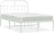 vidaXL - Bedframe - met - hoofdbord - metaal - wit - 120x190 - cm