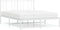vidaXL - Bedframe - met - hoofdbord - metaal - wit - 120x190 - cm